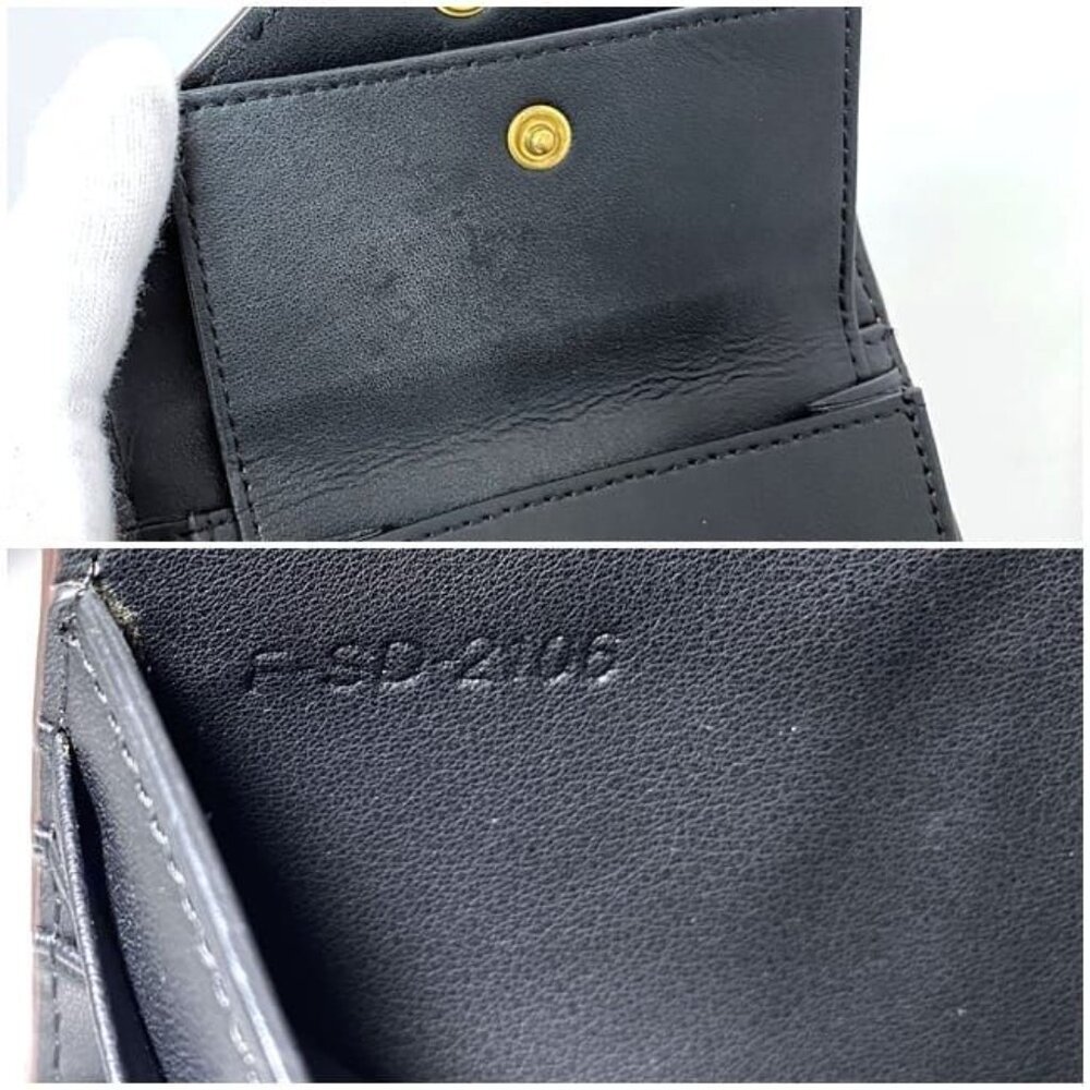 Celine Trifold Wallet Black Brown Blue - Picture 10 of 10